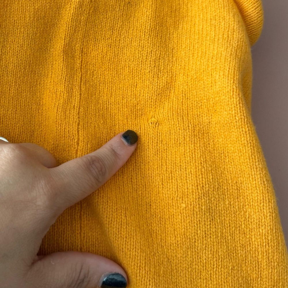 Ron Herman RHLA Cashmere Cardigan Orange Size M 2 Recycled Cashmere Yarn Italy - Picture 12 of 13